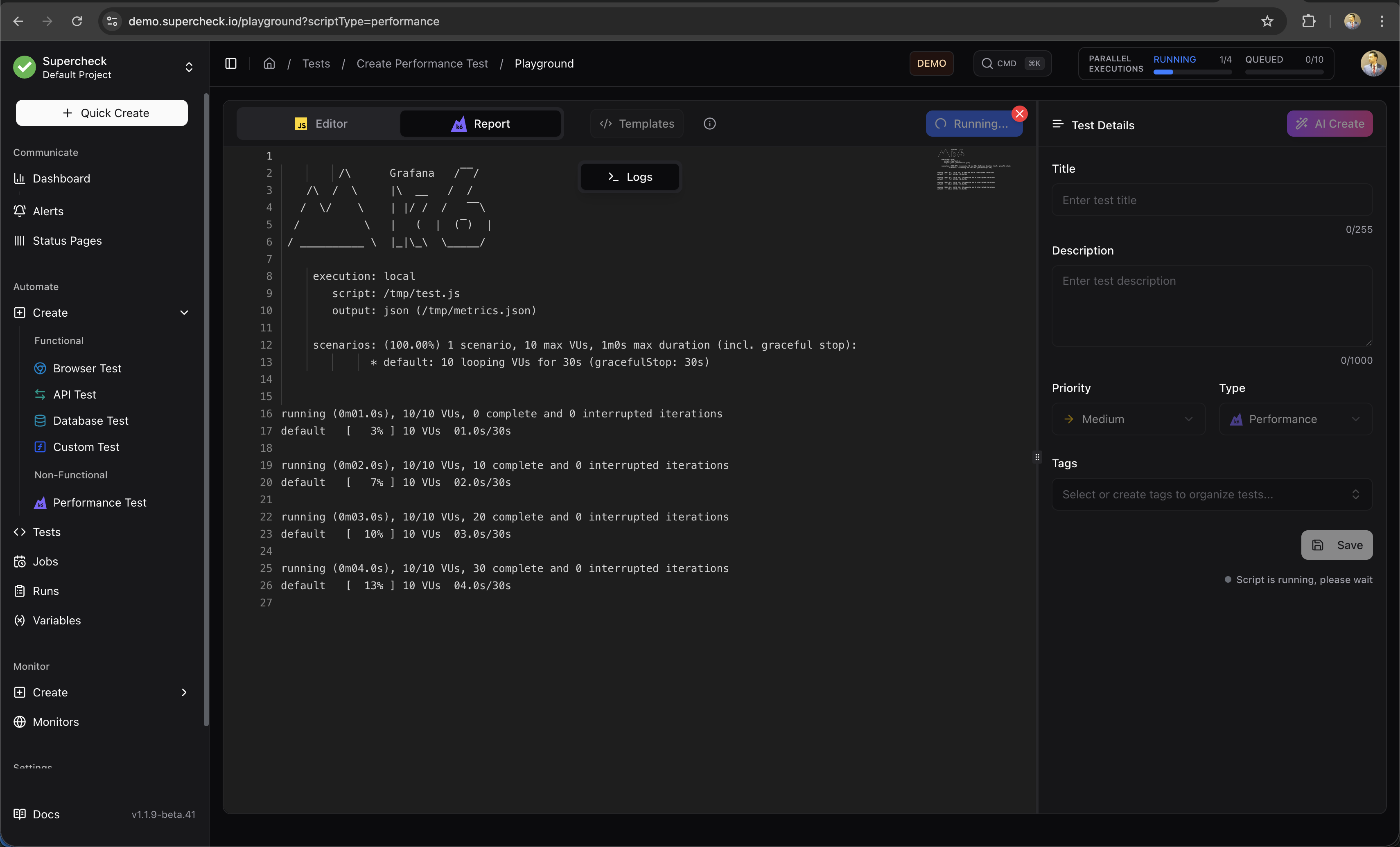Streaming Logs